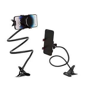 Tabletop Stand for Mobile, Tablet and E-Reader, Clip Mount, Multi-Angle, Foldable, Lazy Bracket, Universal Compatibility