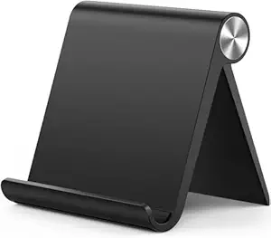 Multi Angle Tablet/Mobile Stand, Phone Stand Holder for iPhone, Android, Samsung, OnePlus, Xiaomi. Portable,Foldable Stand.Perfect for Bed,Office, Home,Gift and Desktop (Black)