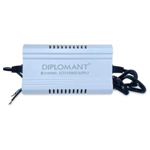 5 Amp (12VDC) 8 Channel SMPS for CCTV Output [Iron Powder Coated Material] Power Supply Adapter up to 8 CCTV Security Cameras for Video Surveillance Camera System,Dome,Bullet Cameras,White