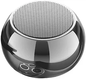 Mini Boost 4 Bluetooth Speaker 4D Mini Electroplating Round Steel Speaker - Multicolor - Pack of 1