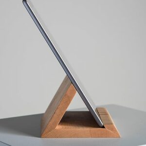 Handcrafted Wooden Mobile Stand & Cell Phone Holder Stand Non Slip Stable Desktop Phone Stand,iPad,Tablets Facetime Holder for Desk