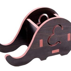 Steel Furniture Handmade Wooden Wall Mounted Mobile Stand & Holder with Charging Slot | Elegant and Functional Phone Organizer for Home or Office | Stylish Space-Saving Design (Black - 2)