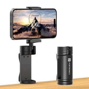Mobot Clip Mobile Holder with 360° Adjustable Angles, Light Weight, Pocket Friendly, Mobile Stand for Table/Video Recording/Vlogging, Compatible with 4 to 6.4 inch Smartphones (Black)