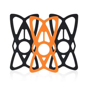 Silicone Grip Bands for Mobile Holders | (Pack of 3 - Spiderweb Style) | Shockproof, Waterproof, Stretchable | Extra Protection for Bikes & Scooters