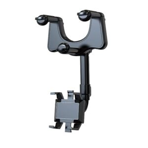 360 Rotatable and Retractable Car Phone Holder Multifunctional Car Rearview Mirror Phone Holder, 360 Degree Rotatable Rear View Mirror Phone Mount, for All Mobile Phones