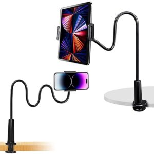 Universal Mobile Phone Holder & Tablet Tabletop Holder with 360° Rotation (Black, Pack of 1)