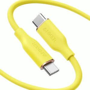 USB-C to USB-C Cable, 643 Cable 100W 6ft, USB 2.0 Type C Charging Cable Fa(Yellow)