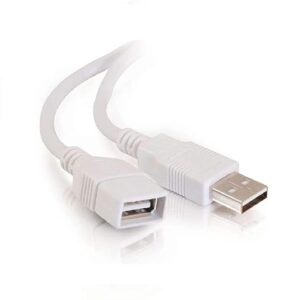USB 2.0 Male A to Female A Extension Cable Super Speed 5GBps for Printer/PC/External Hard Drive (Useful for LED/LCD TV USB Ports) (1.5M)(White)