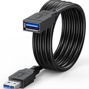 USB Male to Female Extension Cable, 3 Meter/9.8Ft 2.0 Extension Cable, A Male to A Female Cable, Extender for TV, PC, Hard Drive, Flash Drive, Mouse, Keyboard, Webcam, Scanner
