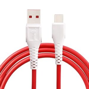 USB A to USB-C 3A Fast Charging Cable | 2.44m Braided Cable | Type C Cable Fast Charging | C Type Charger Cable | 480Mbps Data Sync | USB C Charger Cable for Smartphones, Tablets & Devices