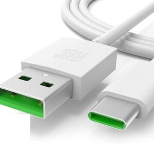 Flash Charging Type C Cable For Oppo R17, Oppo Find X, 100Cm Type C Flash Charging Cable With Supervooc Technology For Oppo R15/Reno/Reno2/Reno2 Z/Reno F, Laptops - Only Cable