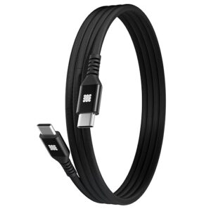 65W Fast Charging C Cable, 1m Braided Nylon - Quick Charge 3.0, Power Delivery, 480Mbps Data Sync, 3A Output - Durable, Tangle-Free, High-Speed Cable for Smartphones, Laptops, Tablets
