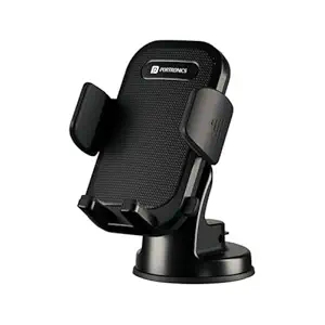 Clamp M4 Car Phone Holder Stand with 360 Degree Rotation, Strong Grip, Suction Cup Mount, Single Hand Use, Shockproof Build, Mobile Stand for Car (Black)