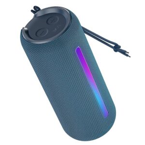 Stone Spinx Pro Bluetooth Speaker with 20 W RMS Sound, Up to 8 hrs of Playtime, BTv5.0, Built-in Mic, RGB LEDs, TWS Feature, TF Card, AUX Port & USB Type-C Port(Tropical Blue)