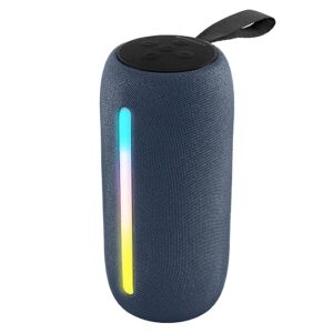 Sonic POD 20, Portable Bluetooth Speaker, 10 Watts, Upto 8 Hours Playback, RGB LED, Call Function, Fabric Finish with Carry Loop, BTv5.3 | TWS | USB | mSD | AUX (Blue)