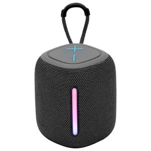 Sonic POD 22, Portable Bluetooth Speaker, 8 Watts, Upto 12 Hours Playback, Passive Radiator, BTv5.3 | TWS | USB | mSD, RGB LED, Call Function, Carry Loop (Gray)