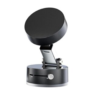 LITE Suction Cup Magnetic Phone Stand for Desk, Car & Gym | Adjustable Multi-Angle Mount with Vacuum Adsorption | Foldable Design | Includes Accessories – Obsidian Black