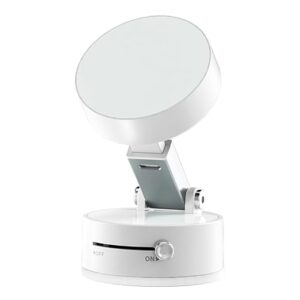 LITE Suction Cup Magnetic Phone Stand for Desk, Car & Gym | Adjustable Multi-Angle Mount with Vacuum Adsorption | Foldable Design | Includes Accessories – Starmoon White