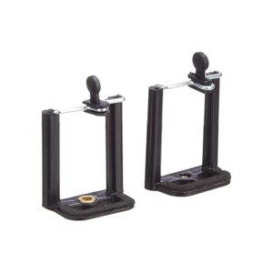 Basics Mobile Holder with Adjustable Bracket for Tripods with 1/4-inch-20 Mounting Screw, Compatible with Smartphones, Ideal for Videographers and Photographers (Pack of 2)