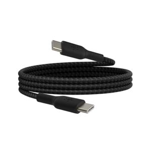 USB-IF Certified Braided 60 W USB-C to USB-C (Type C) Charge USB Cable | iPhone 16, 15,14, 13 | 3.3 Feet / 1 Meter | Black