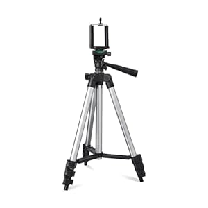 Aluminium Lightweight Tripod with Mobile Phone Holder Mount & Carry Bag for All Smartphone, GoPro, Cameras