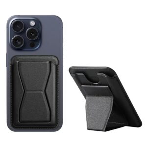 Foldable Mobile Phone Tabletop Stand | Convenient Flap Design Ensures a Comfortable Viewing Angle | Hands-Free Convenience | Hands-Free Convenience. (Black)