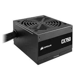 CX Series CX750 80 Plus Bronze ATX Power Supply, A 120mm thermally Controlled Low-Noise Cooling Fan, Compact 125mm-long casing