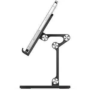 Phone Stand – Adjustable Cell Phone Holder for desk Compatible with All Smartphones (Black)