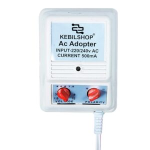 Multi Volt Power Supply Dc Adapter,500 mA 3 Volt,6 Volt,7.5 Volt,9 Volt,12 Volt All in one Multi Purpose Dc Adapter with Polarity Change Option