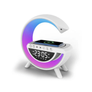 Lights Wireless Charging Alarm 5-In-1 Playback TYPE C BOOM SOUND 5 W Bluetooth Party Speaker  (White, Stereo Channel)